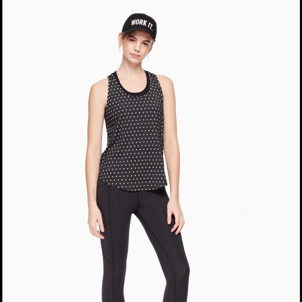 Kate Spade black and white polka dot top
